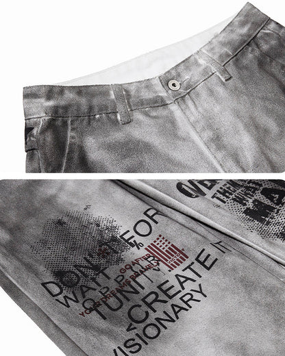 Street Hip-Hop Distressed Denim Jeans