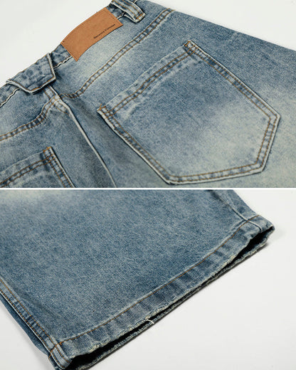 American Vintage Washed Hook Curved Jeans