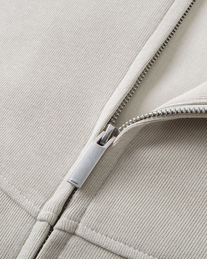 Embroidered Graphic Zip-Up Hoodie