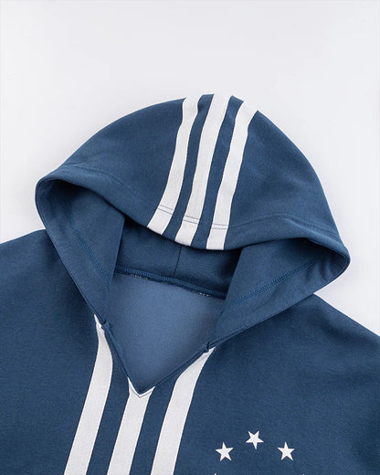 New Punk Stripe Hooded Sweatshirt