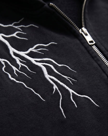 LIGHTNING Series | New Dark Hooded Zip Sweatshirt