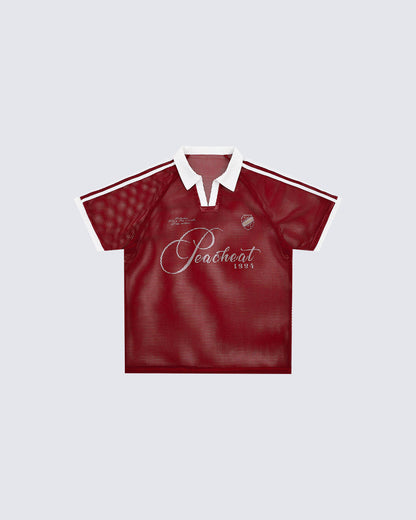 Vintage Mesh Number Graphic Polo Jersey Tee