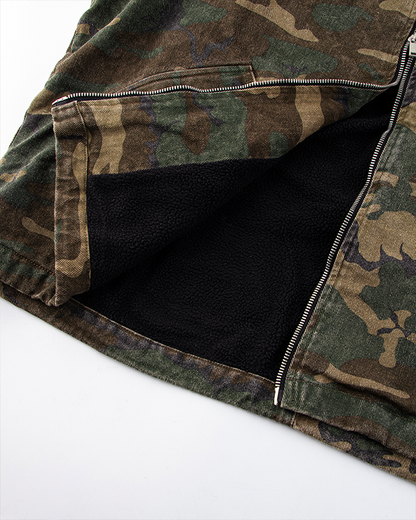 Camouflage Hooded Zip Jacket