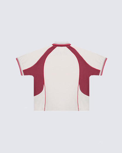 High Street Contrast Raglan Polo T-Shirt
