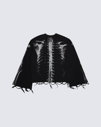 American High Street Dark Skeleton Long Sleeve T-Shirt