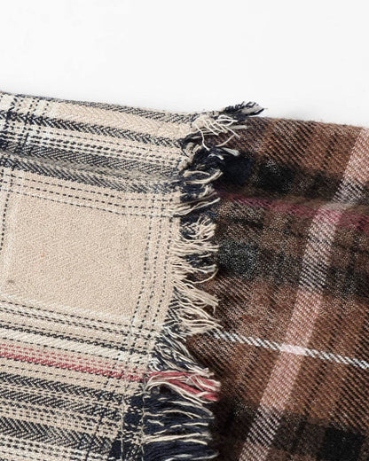 Patchwork Plaid Deconstructed Shirt