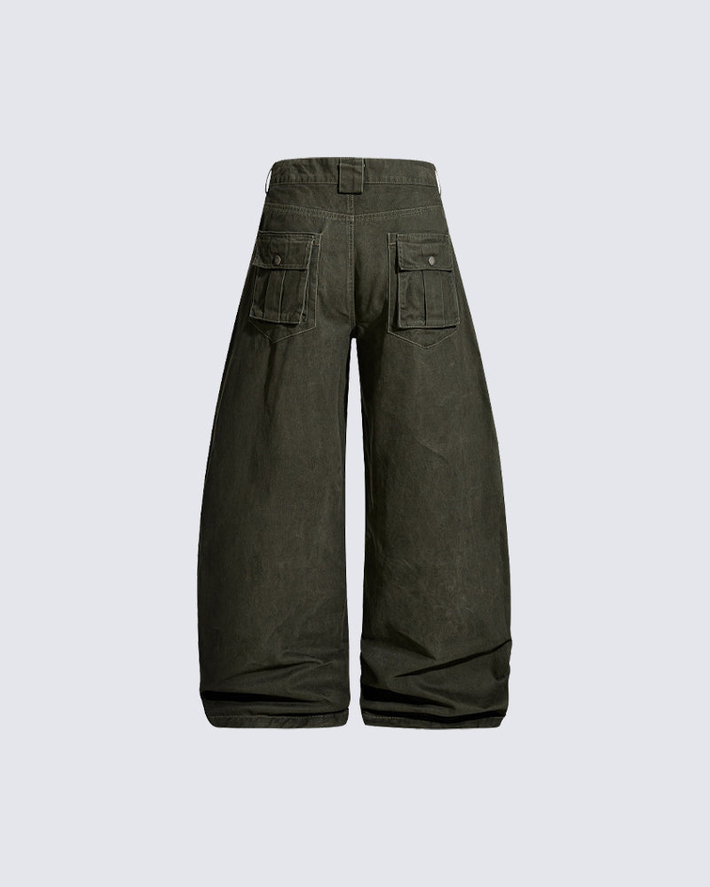 Loose Fit Vintage Utility Trousers