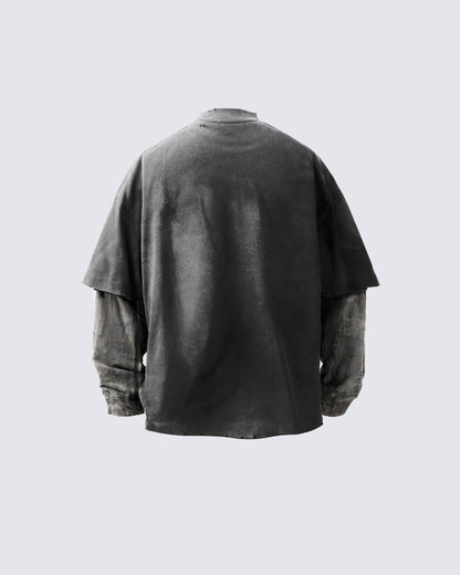 Inked Rebel Layered Tee – Street Art Meets Urban Warfare