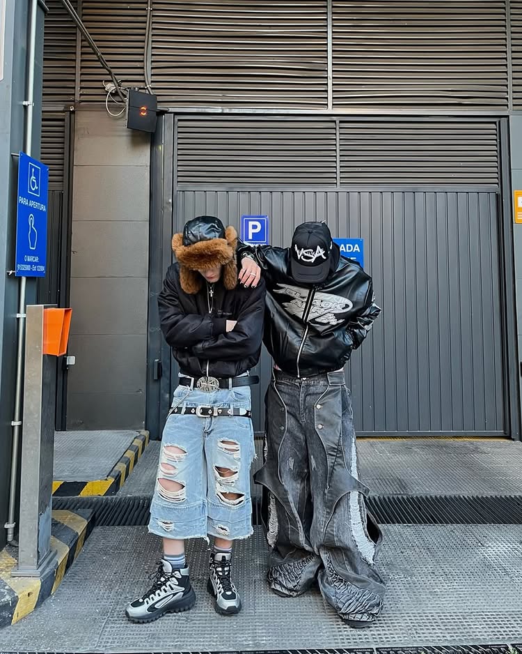 Black and Silver Techwear Bomber Jacket