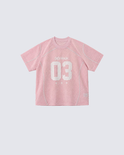 Minimal Retro Number Panel Jersey Tee