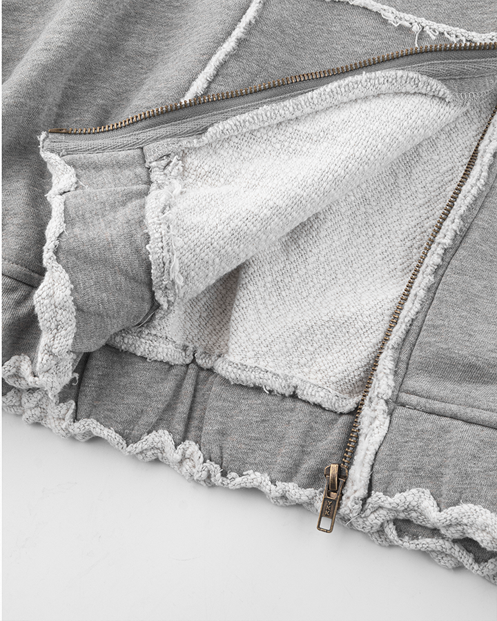Vintage Graphic Zip-Up Hoodie