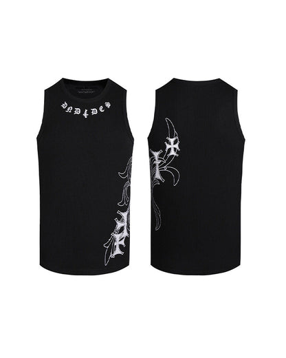 American Street Hip-Hop Slim Cross Tank Top New