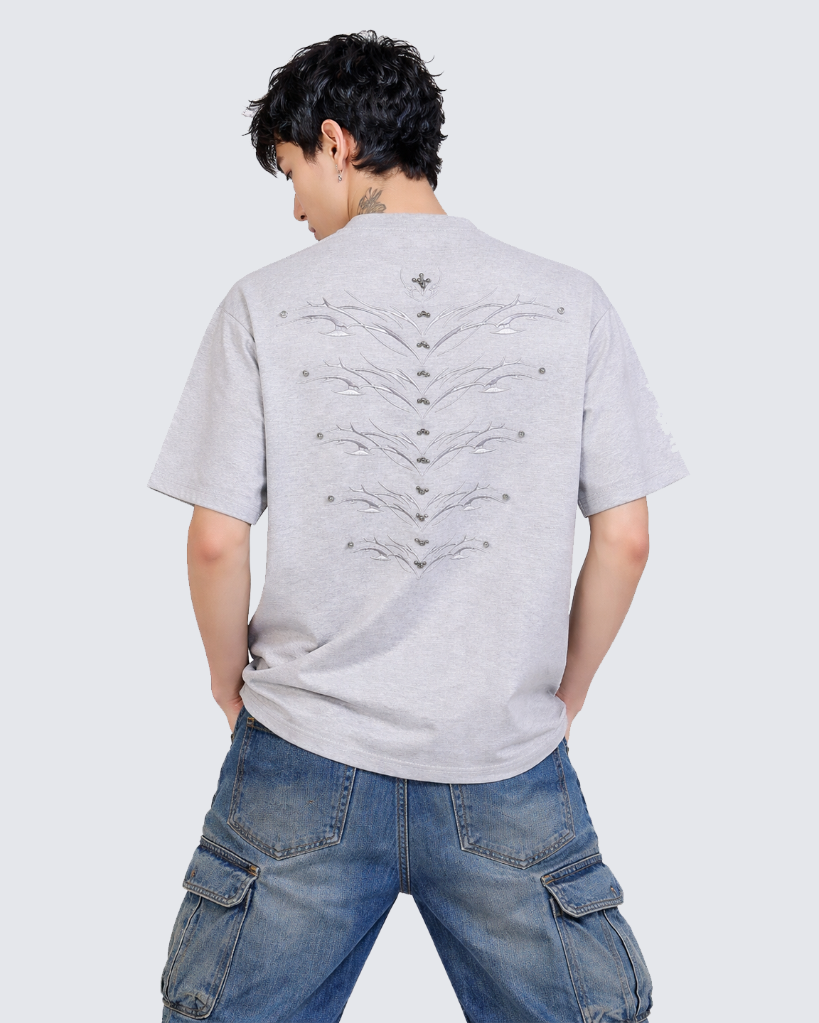 Studded Flame Spine T-Shirt