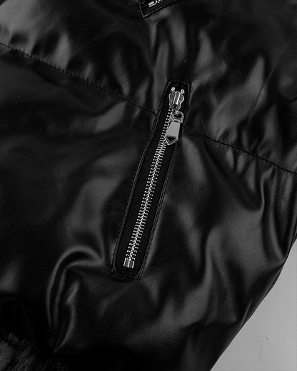 Puffer Jacket with Fur Trim