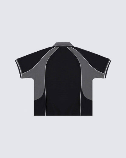 High Street Contrast Raglan Polo T-Shirt