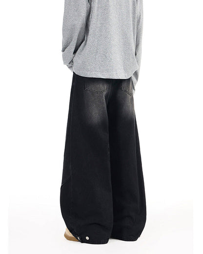 Deconstructed Cat-Whisker Curved Denim Pants