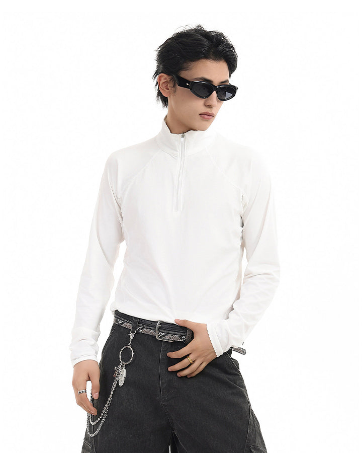 Sport Stand Collar Quick-Dry Long Sleeve T-Shirt