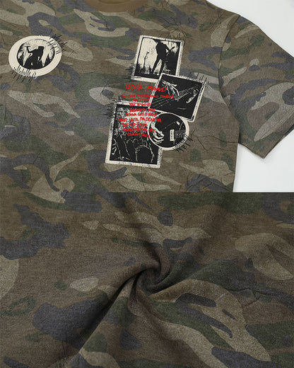 Distressed Patch Embroidered Short Sleeve T-Shirt