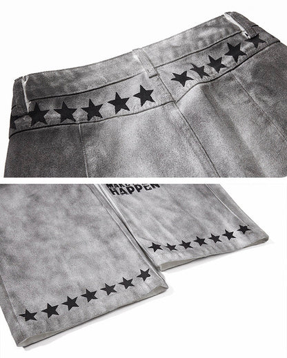 Street Hip-Hop Distressed Denim Jeans
