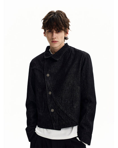 Cool Rugged Dual-Wear Raw Denim Jacket