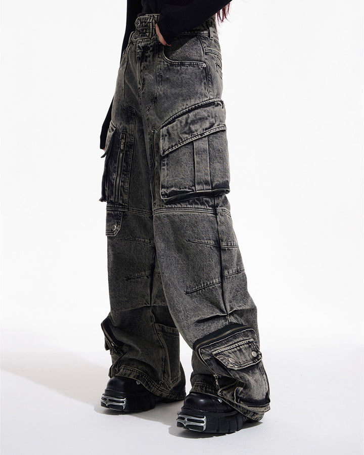 Vintage Multi Pocket Cargo Jeans