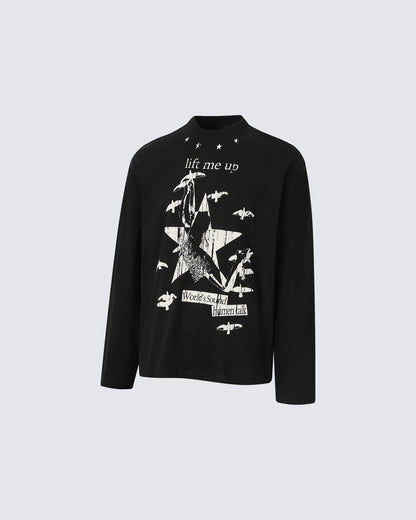 Graphic Printed Long Sleeve T-Shirt