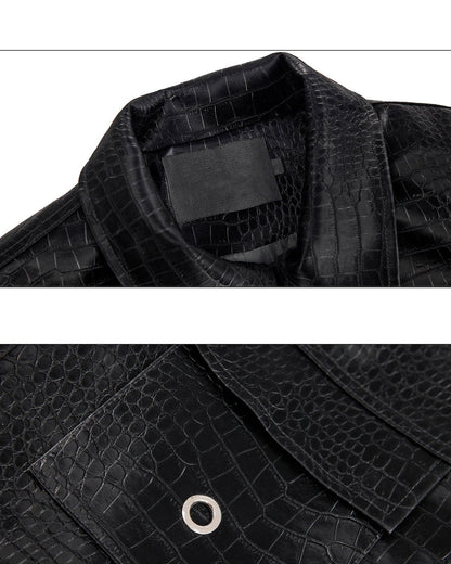 Street Style Short Leather Outerwear