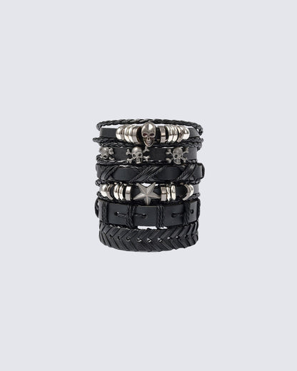 New Star Skull Braided Wristbands