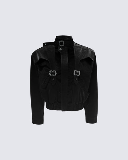 European-American Retro Dark Buckle Jacket