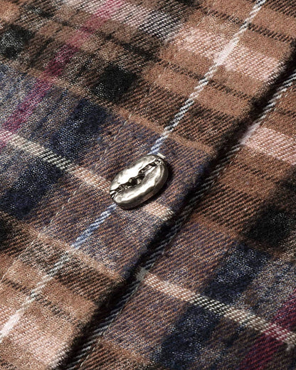 Patchwork Plaid Deconstructed Shirt