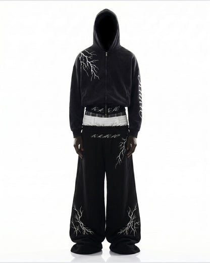 LIGHTNING Series | New Dark Hooded Zip Sweatshirt
