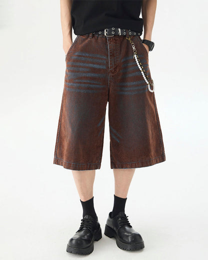 Brown Washed New Vintage Shorts
