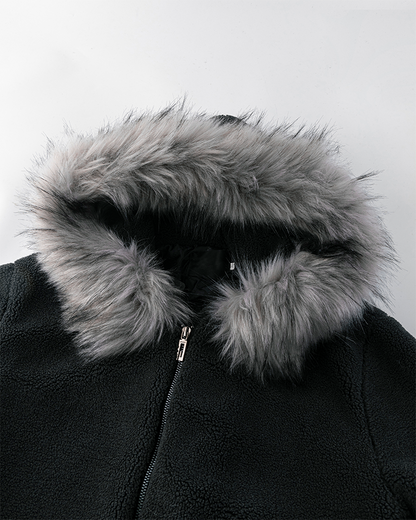 Fleece Hooded Padded Jacket