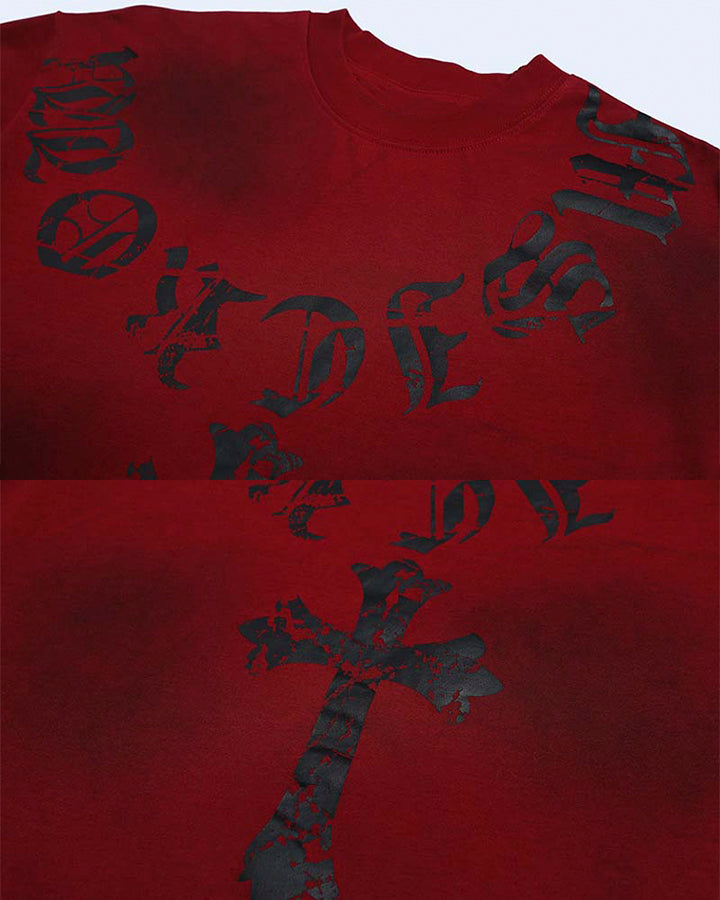 Vintage Dirty Spray Graphic Short Sleeve