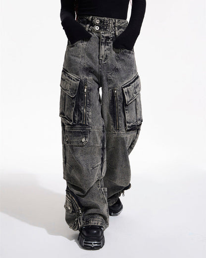 Vintage Multi Pocket Cargo Jeans
