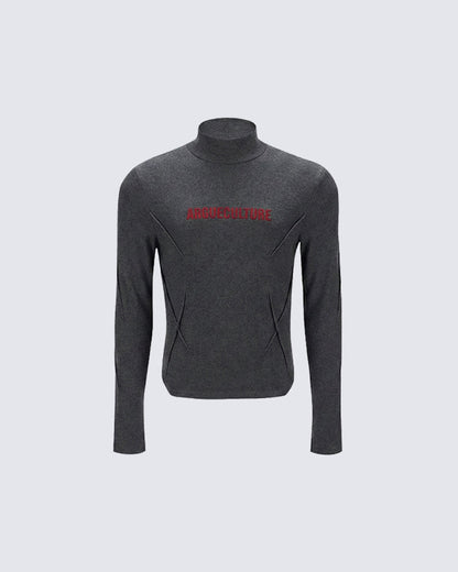 Deconstructed Slim Fit Solid T-Shirt