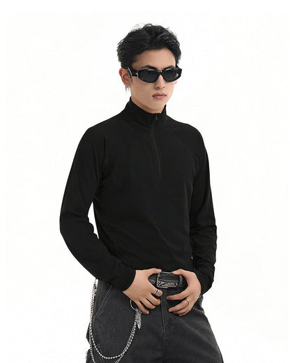 Sport Stand Collar Quick-Dry Long Sleeve T-Shirt
