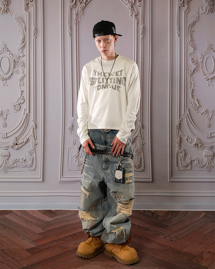 Camo Long Sleeve with Curved Blade Design