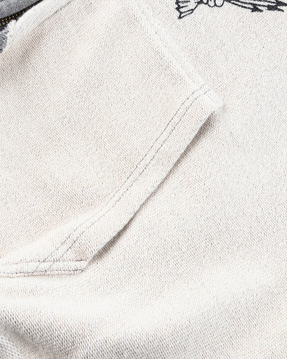 Design Contrast Patchwork Hooded Sweatshirt