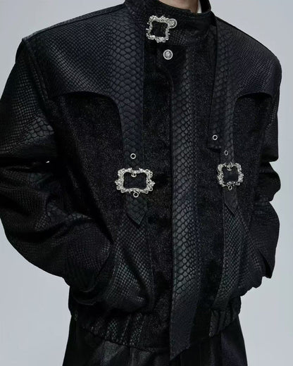 European-American Retro Dark Buckle Jacket