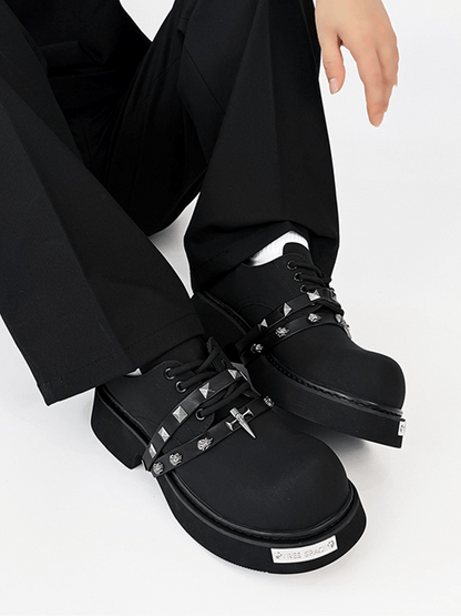 Gothic Studded Platform Oxfords
