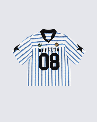 Striped Number Graphic Sport Jersey Tee