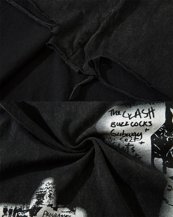 Distressed Graphic Street Sleeveless Tank