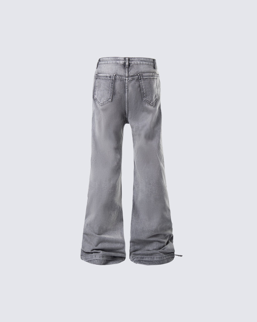 Niche Light-Asian Deconstructed Flared Jeans – VELTA™