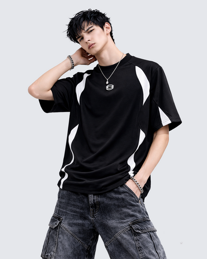 Contrast Panel Sport T-Shirt