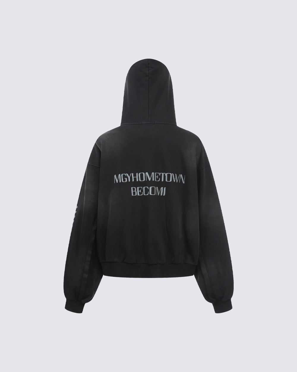 New Wasteland Dirty Wash Hooded Zip Sweatshirt