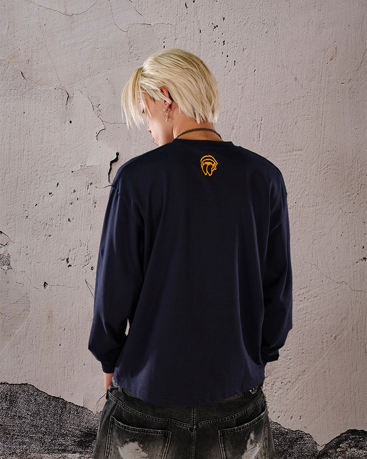 American Street Style Cotton Crewneck Sweatshirt