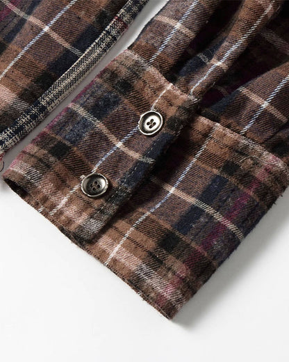 Patchwork Plaid Deconstructed Shirt