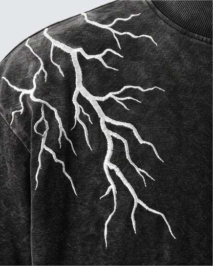 LIGHTNING Series | Washed Layered Long Sleeve T-Shirt