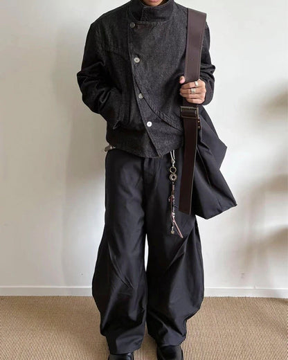 Cool Rugged Dual-Wear Raw Denim Jacket